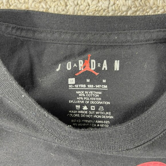 Nike Air Jordan Jump Man T-Shirt Black Boys Size Medium - Picture 3 of 7